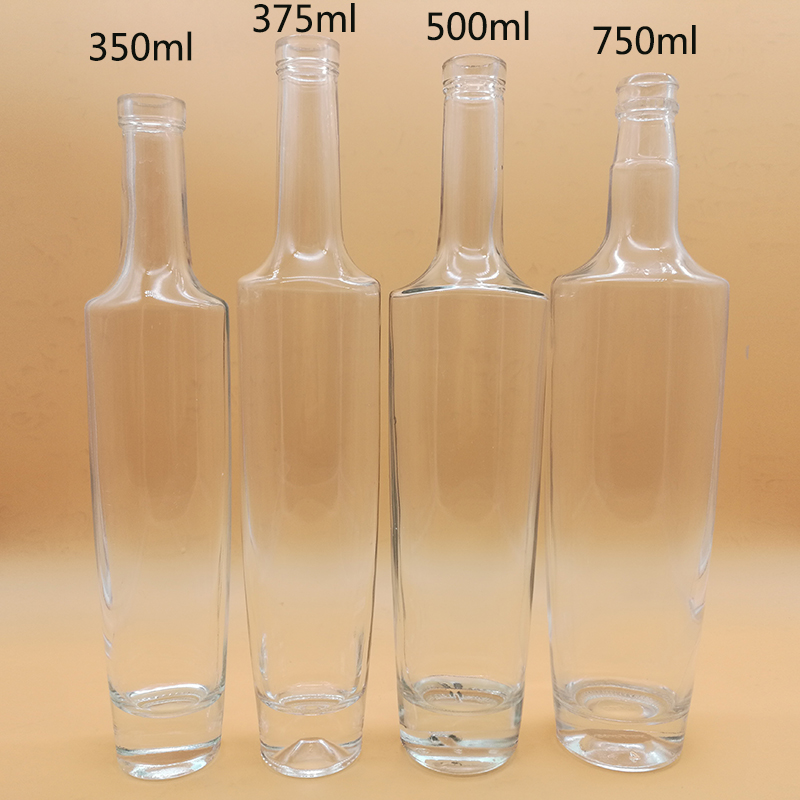 Wholesale empty flint olive oil liquor spirit black glass bottles cheap price