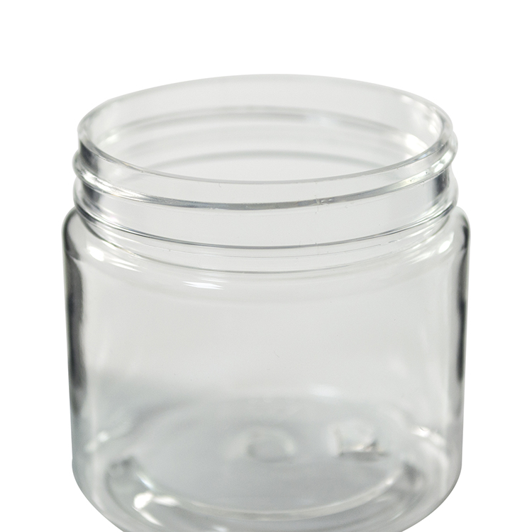 Wholesale empty food container 30g 40g 50g 60g 80g 100g 120g 150g 200g 250g 500g clear PET plastic candy jar with aluminum cap