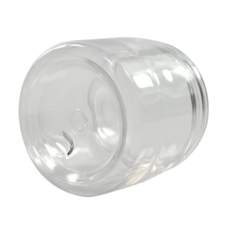 Wholesale empty food container 30g 40g 50g 60g 80g 100g 120g 150g 200g 250g 500g clear PET plastic candy jar with aluminum cap