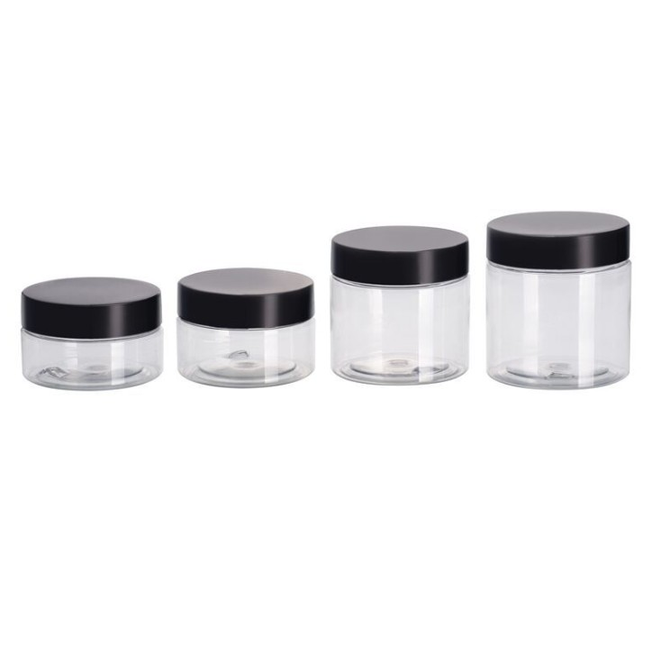 Wholesale empty food grade 30g 40g 50g 60g 80g 100g 120g 150g 250g 500g 200g plastic jar with aluminum lid with pp lid
