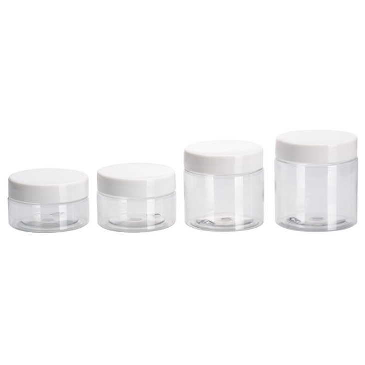 Wholesale empty food grade 30g 40g 50g 60g 80g 100g 120g 150g 250g 500g 200g plastic jar with aluminum lid with pp lid