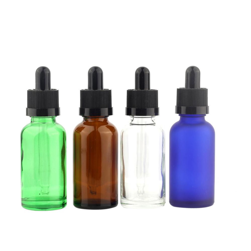 Wholesale empty frosted amber black cosmetic glass bamboo dropper bottle 5ml 10ml 15ml 20ml 30ml pipette with bamboo wooden lid