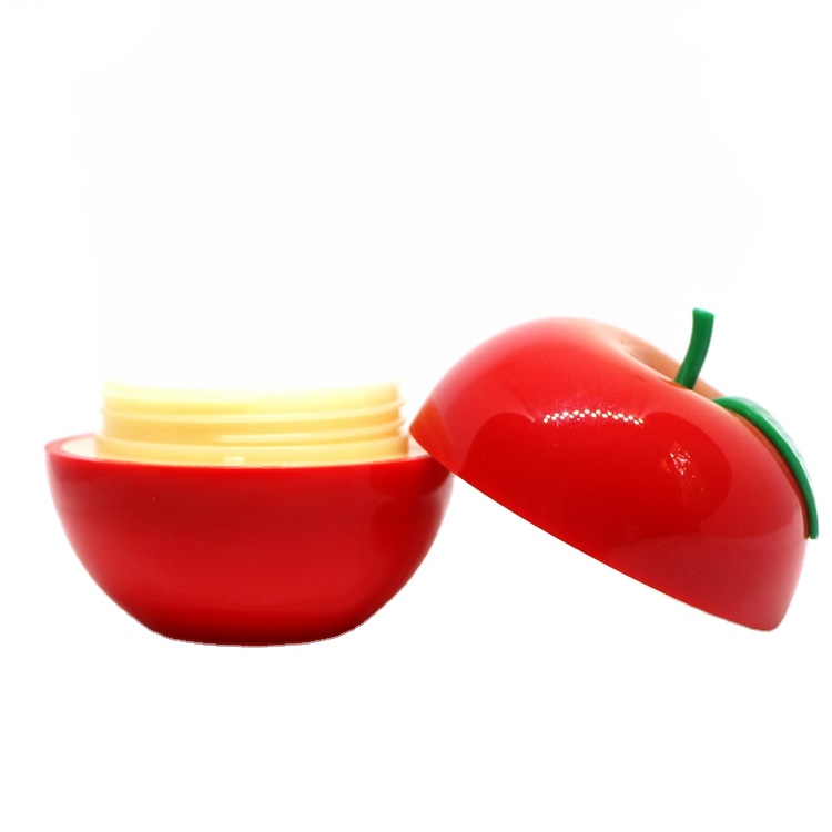 Wholesale empty fruit shape plastic cosmetic packing face cream jar