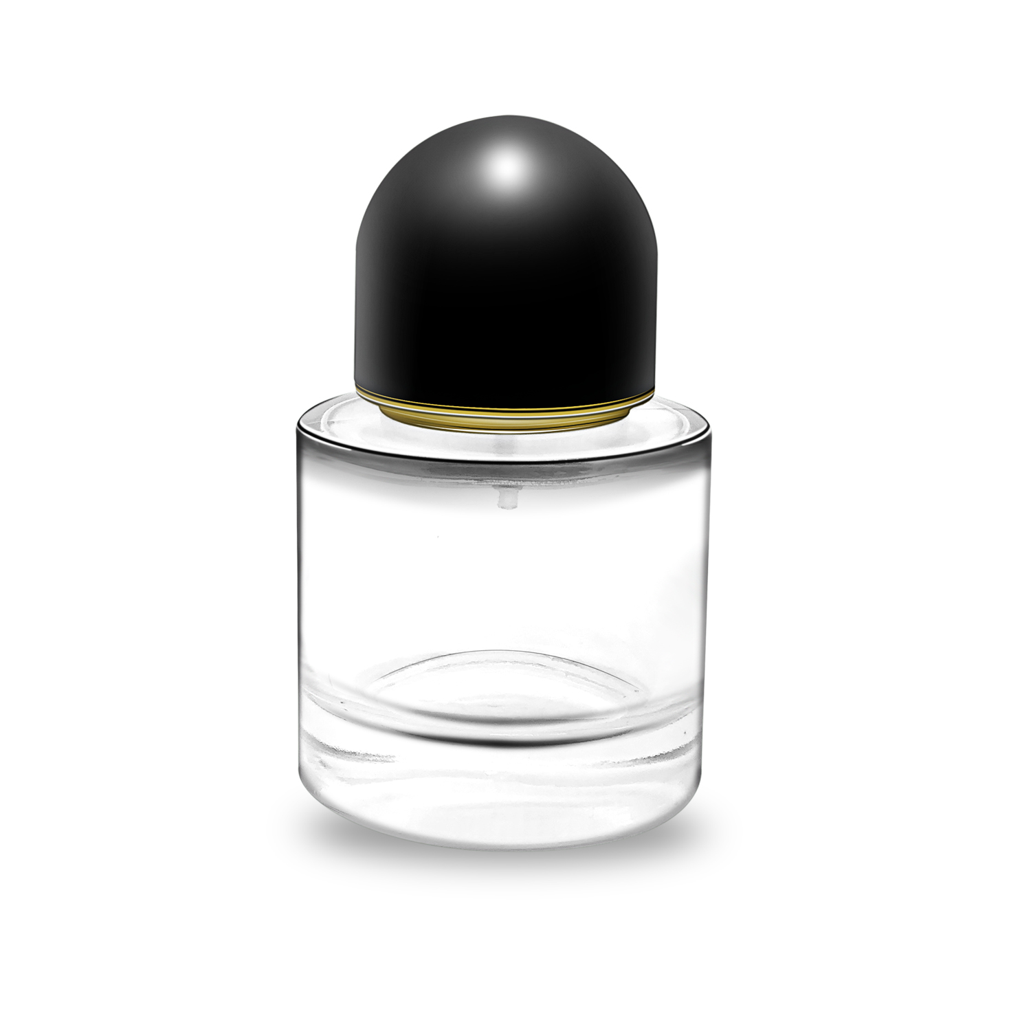 Wholesale empty glass 50ml 100ml crimp perfume spray bottle