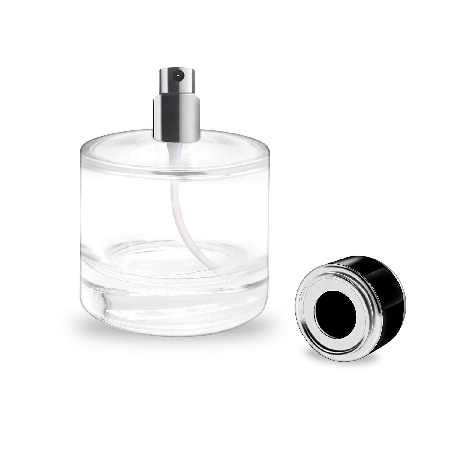 Wholesale empty glass 50ml 100ml perfume spray bottle