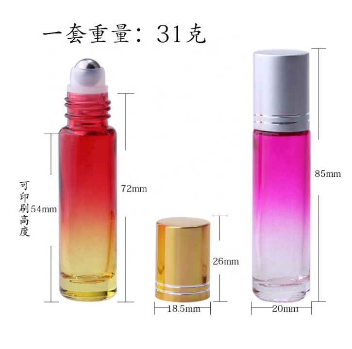 Wholesale empty glass roll on perfume bottle