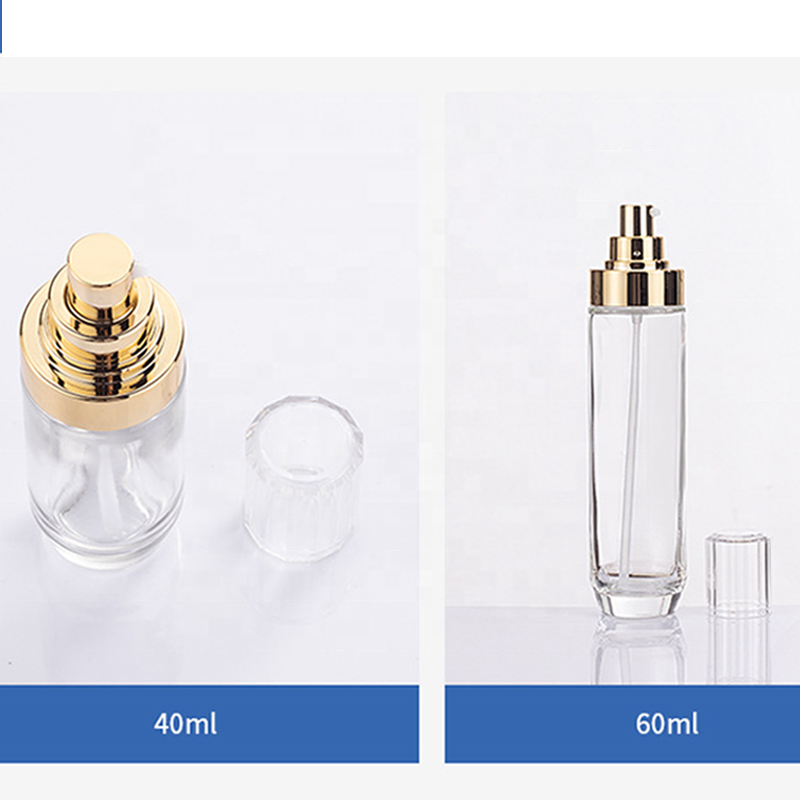Wholesale empty skincare set bottles cosmetic packaging gold luxury cosmetic packaging set