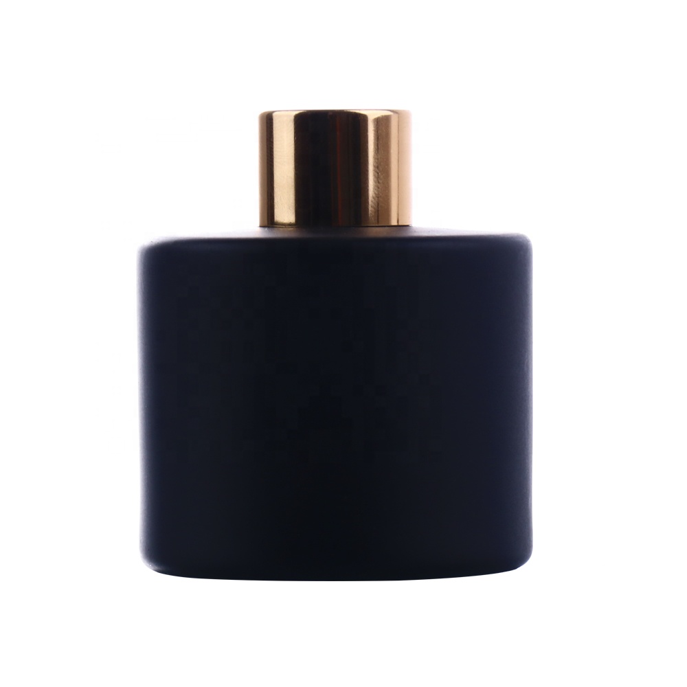 Wholesale empty square aroma color bottles 100ml black matte 50ml 100ml glass aroma bottle aroma reed diffuser bottle