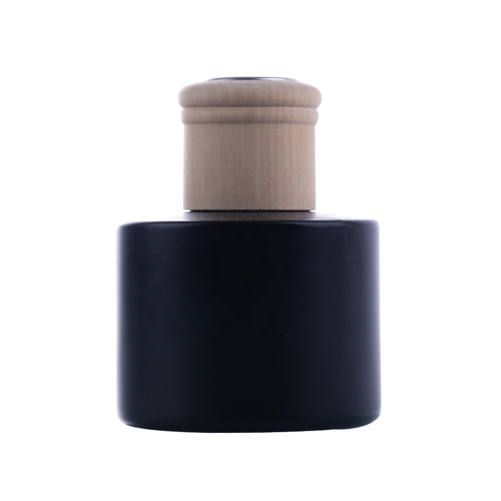 Wholesale empty square aroma color bottles 100ml black matte 50ml 100ml glass aroma bottle aroma reed diffuser bottle