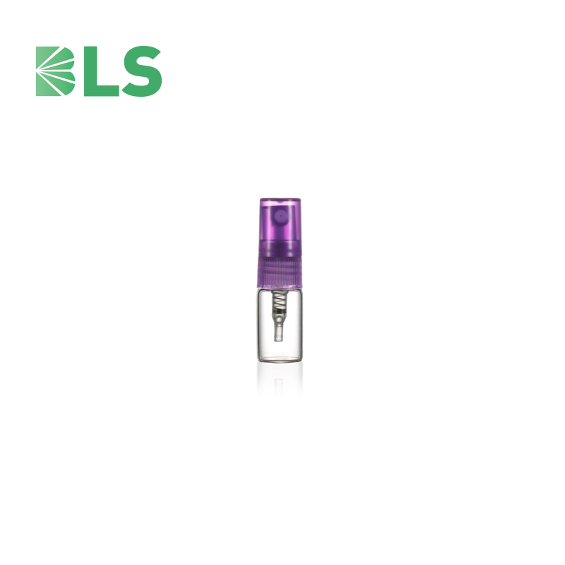 Wholesale empty tubular glass tube with pump glass perfume sample vial bottles