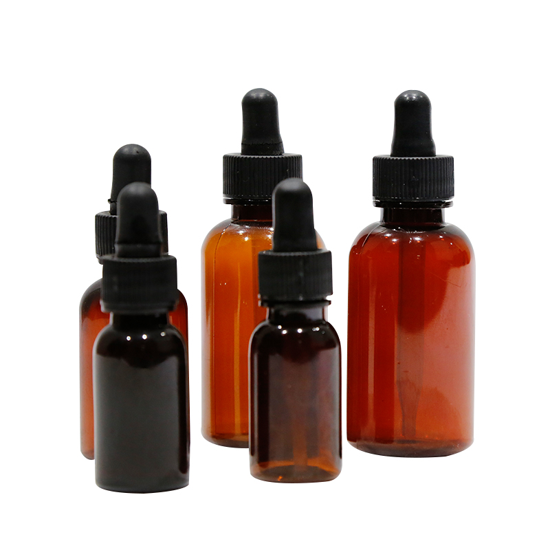 Wholesale essential oil 0.5/1/2oz Pharmaceutical amber glass bottle with dropper 15/30/50ml boston round glass dropper bottle