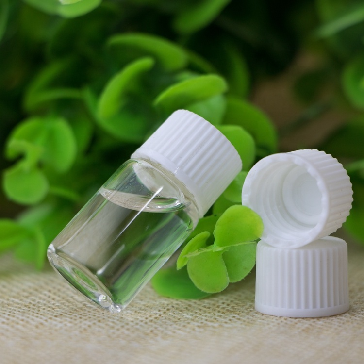 Wholesale essential oil glass bottle 1ml 2ml 3ml 5ml mini sample transparent glass vial with screw cap
