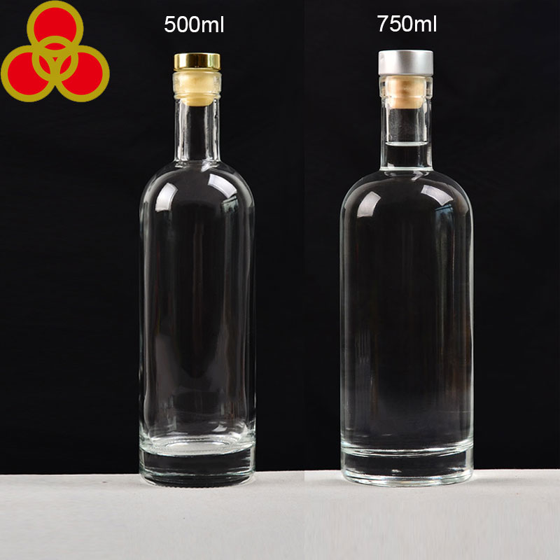 Wholesale extra flint 500ml vodka glass bottle 750ml