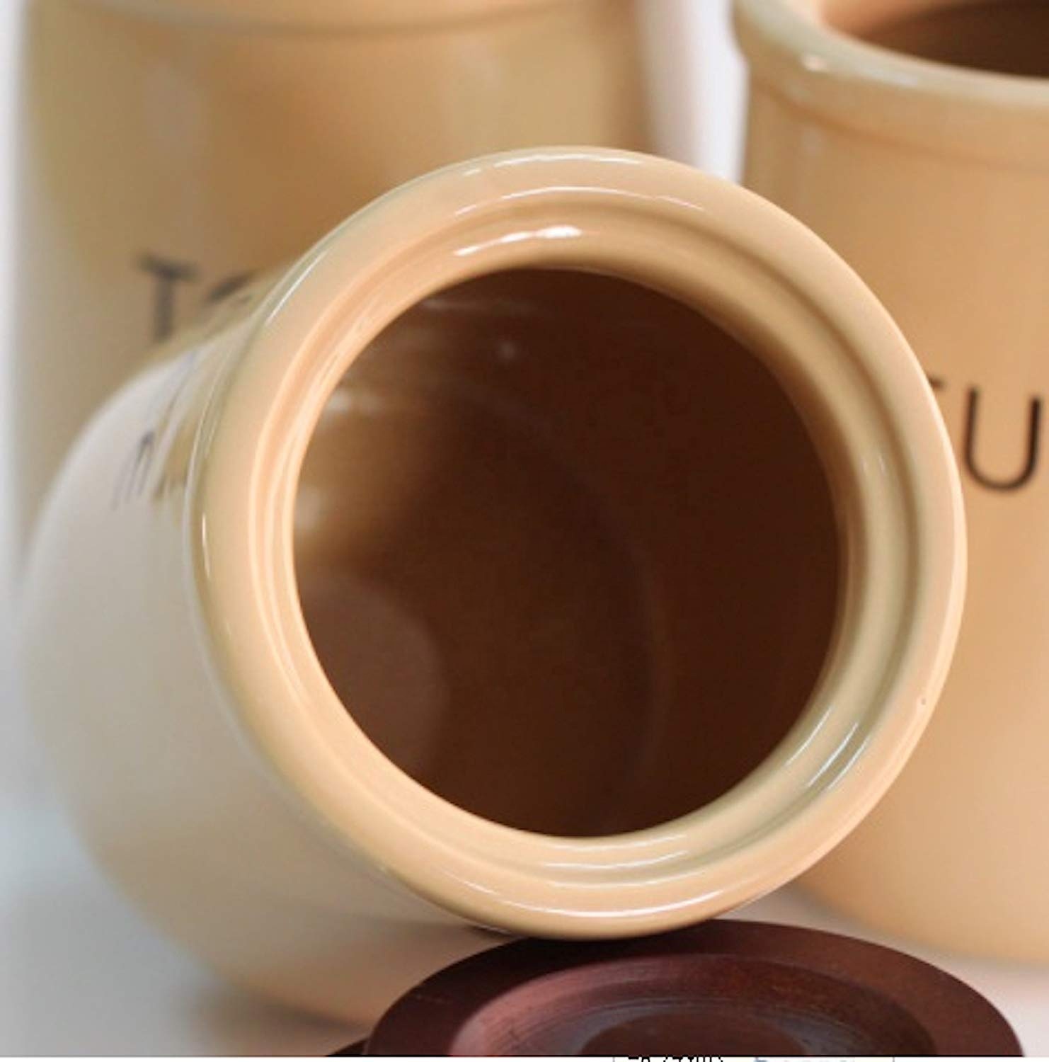 Wholesale factory direct sale porcelain Tea Coffee Sugar Ceramic Jar Storage Kitchen Canister