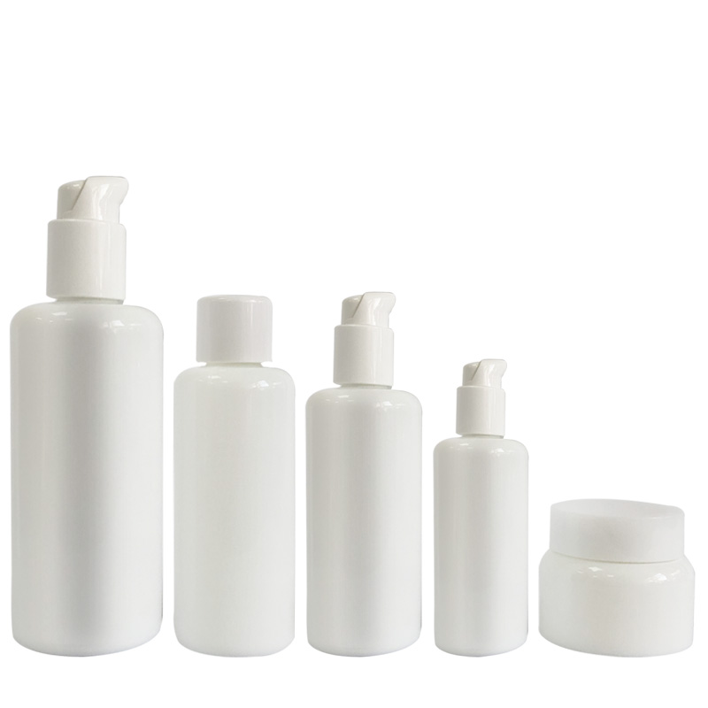 Wholesale factory price cosmetic packaging skin care opal glass bottle