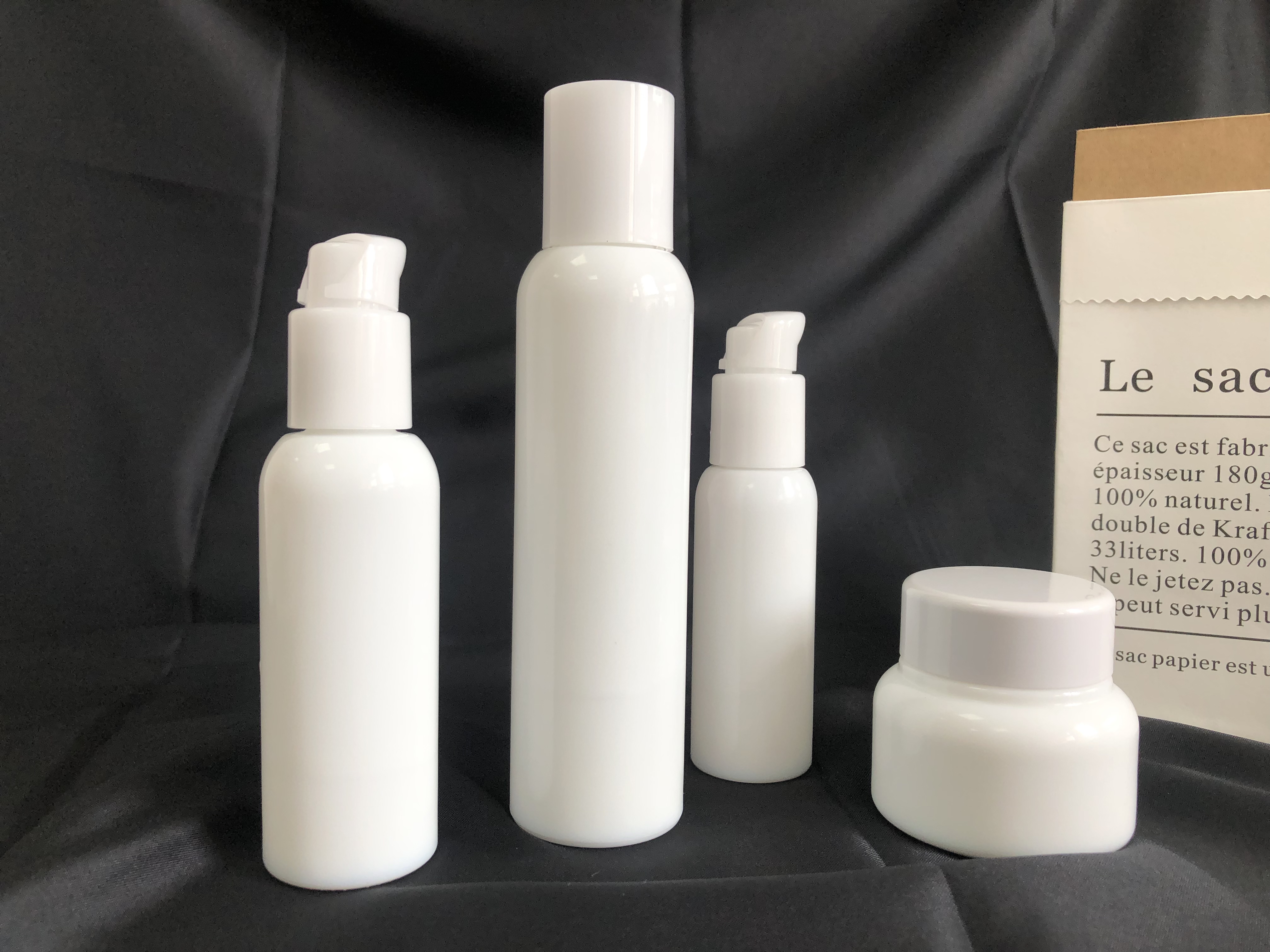 Wholesale factory price cosmetic packaging skin care opal glass bottle
