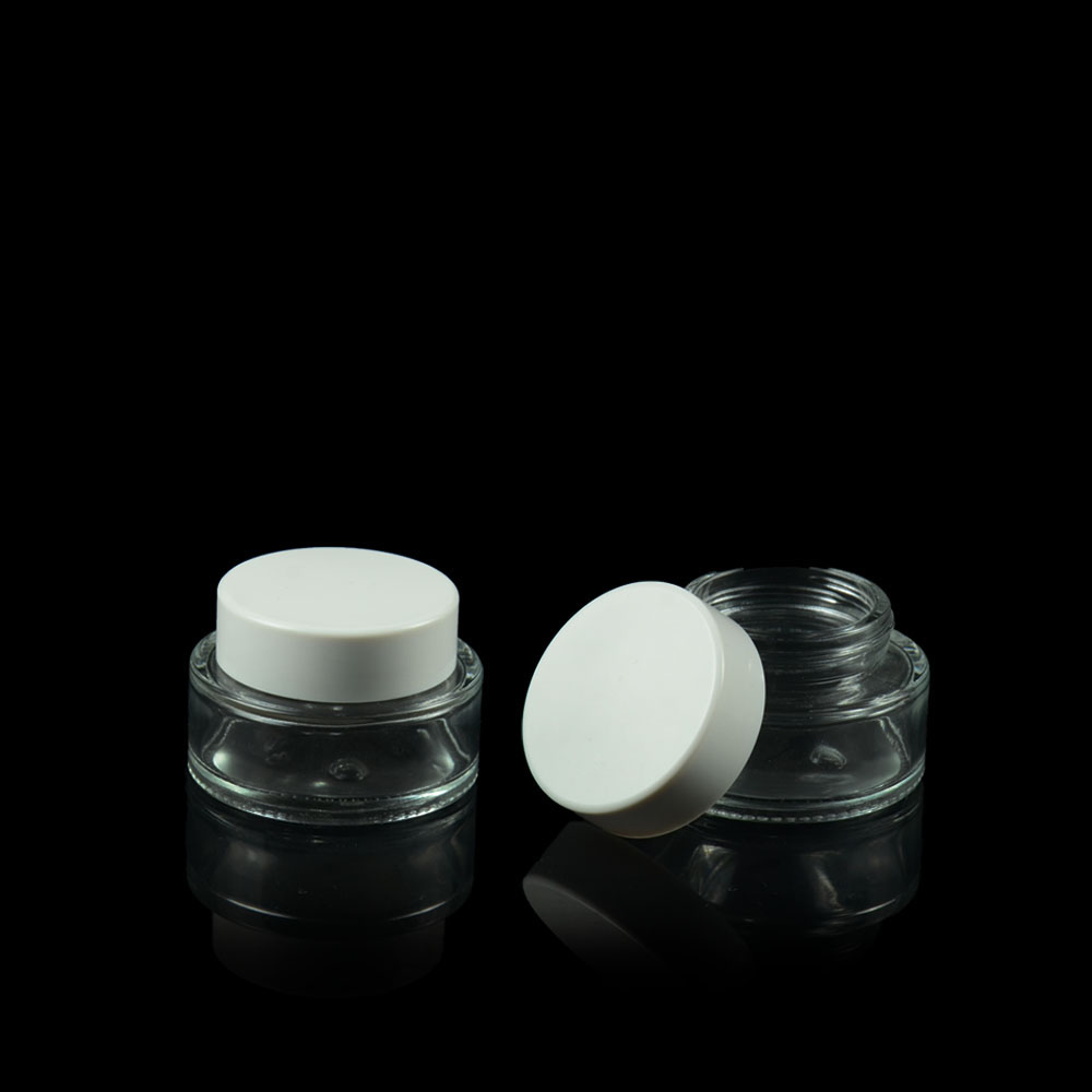 Wholesale factory price empty frosted clear glass jar for cream