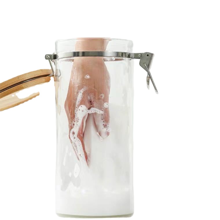 Wholesale factory price hot sale glass storage tank combined Stainless steel lid sealed tank kitchen food storage bottle jars