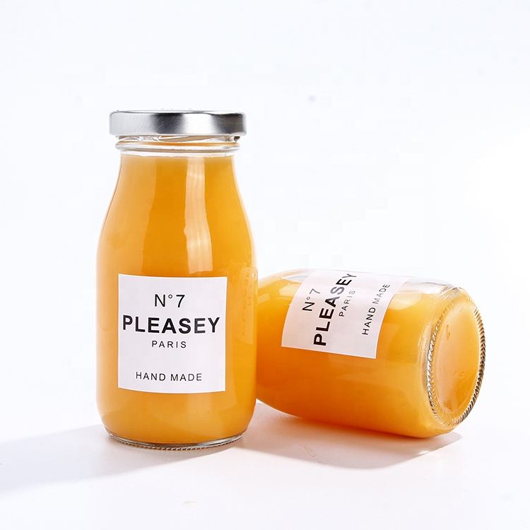 Wholesale flint 8 ounce 250ml glass bottle for Coffee milk beverage yogurt with lid