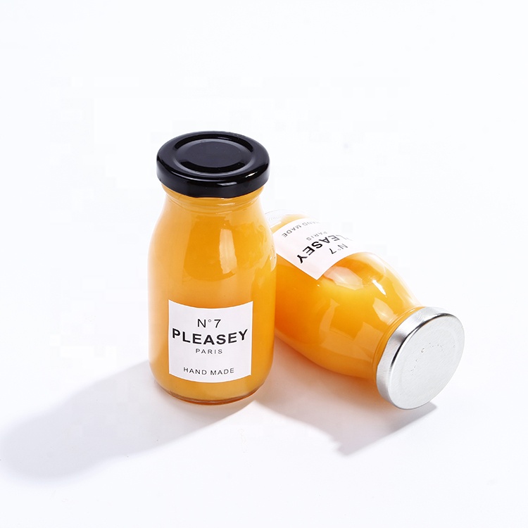 Wholesale flint 8 ounce 250ml glass bottle for Coffee milk beverage yogurt with lid