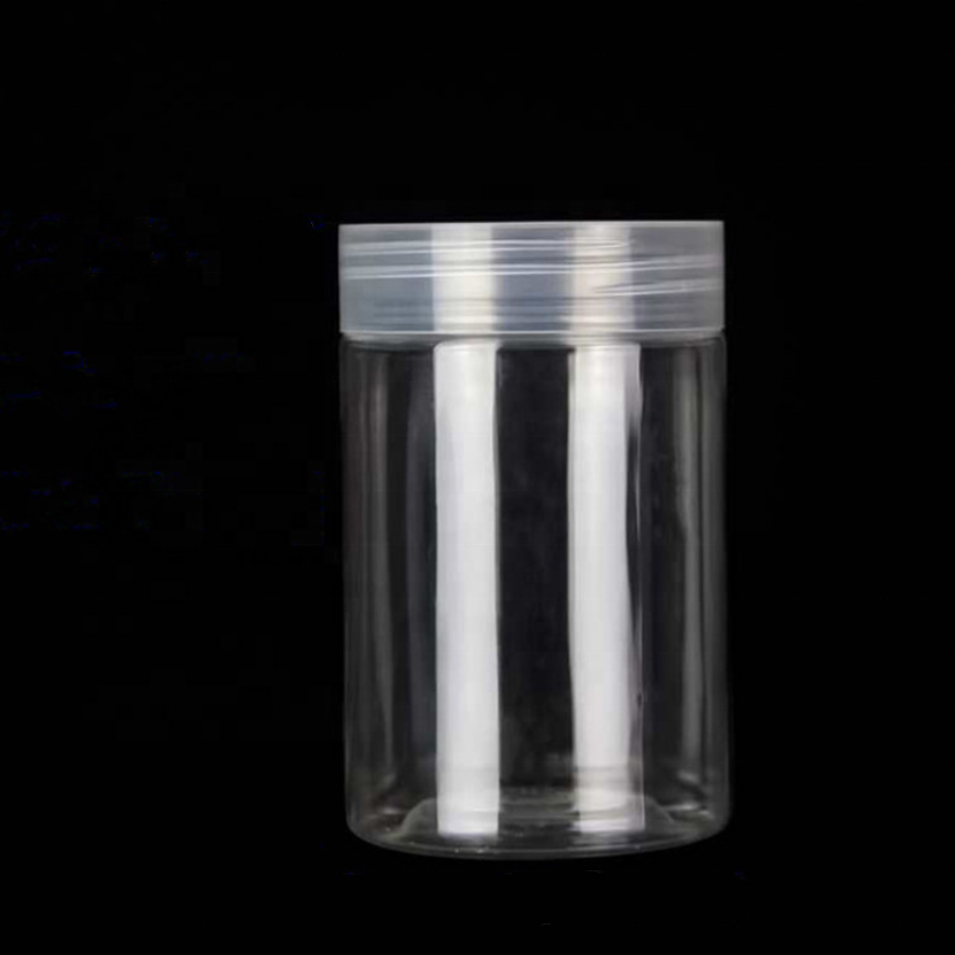 Wholesale food grade clear peanut butter plastic jars with screw lid 50ml