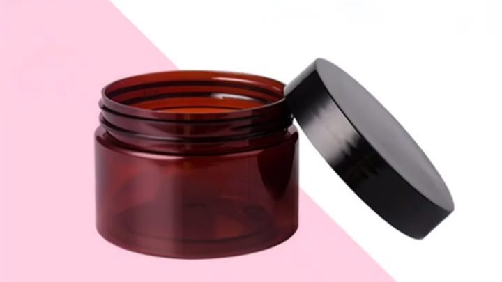 Wholesale food grade clear peanut butter plastic jars with screw lid 50ml