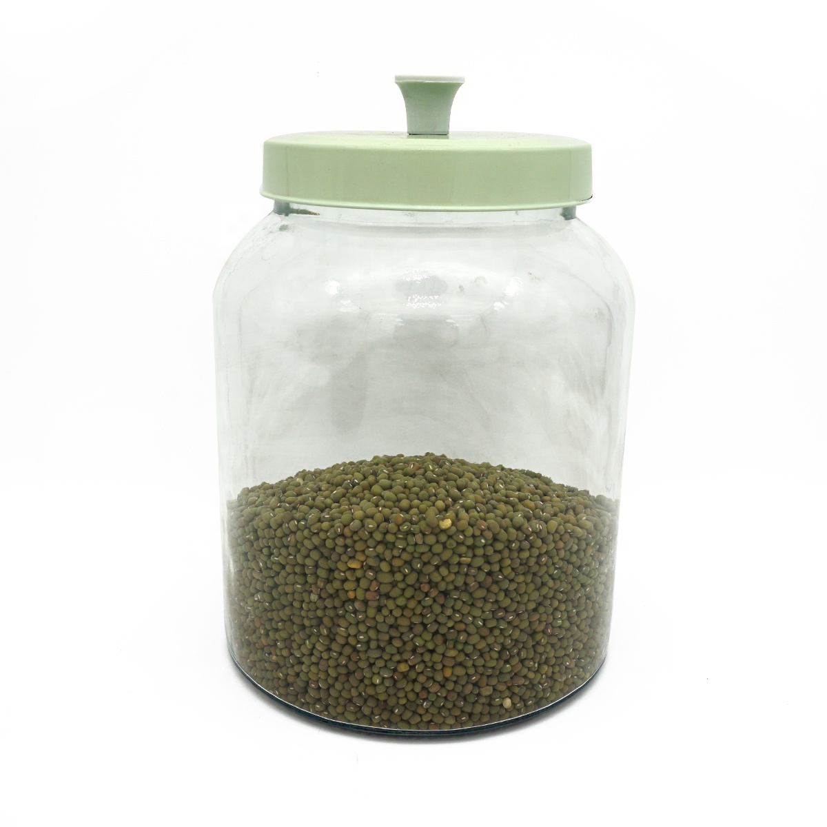 Wholesale food storage jar 56oz 140oz creative round glass jars with pink lids