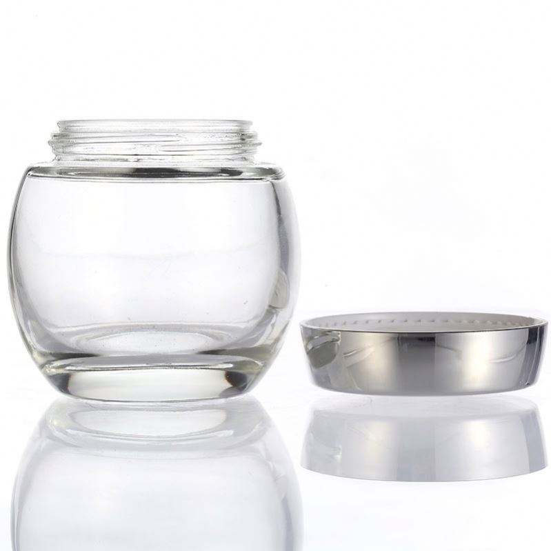 Wholesale free sample 50g 120g 150g 330g 4oz 5oz 6oz pink face cream jar cosmetic packing glass jar with aluminum lid