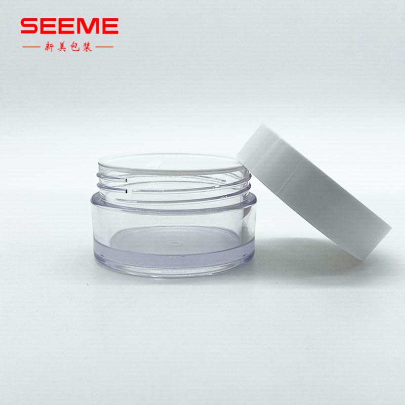 Wholesale free samples 60g plastic jar in cosmetic jars with white lid