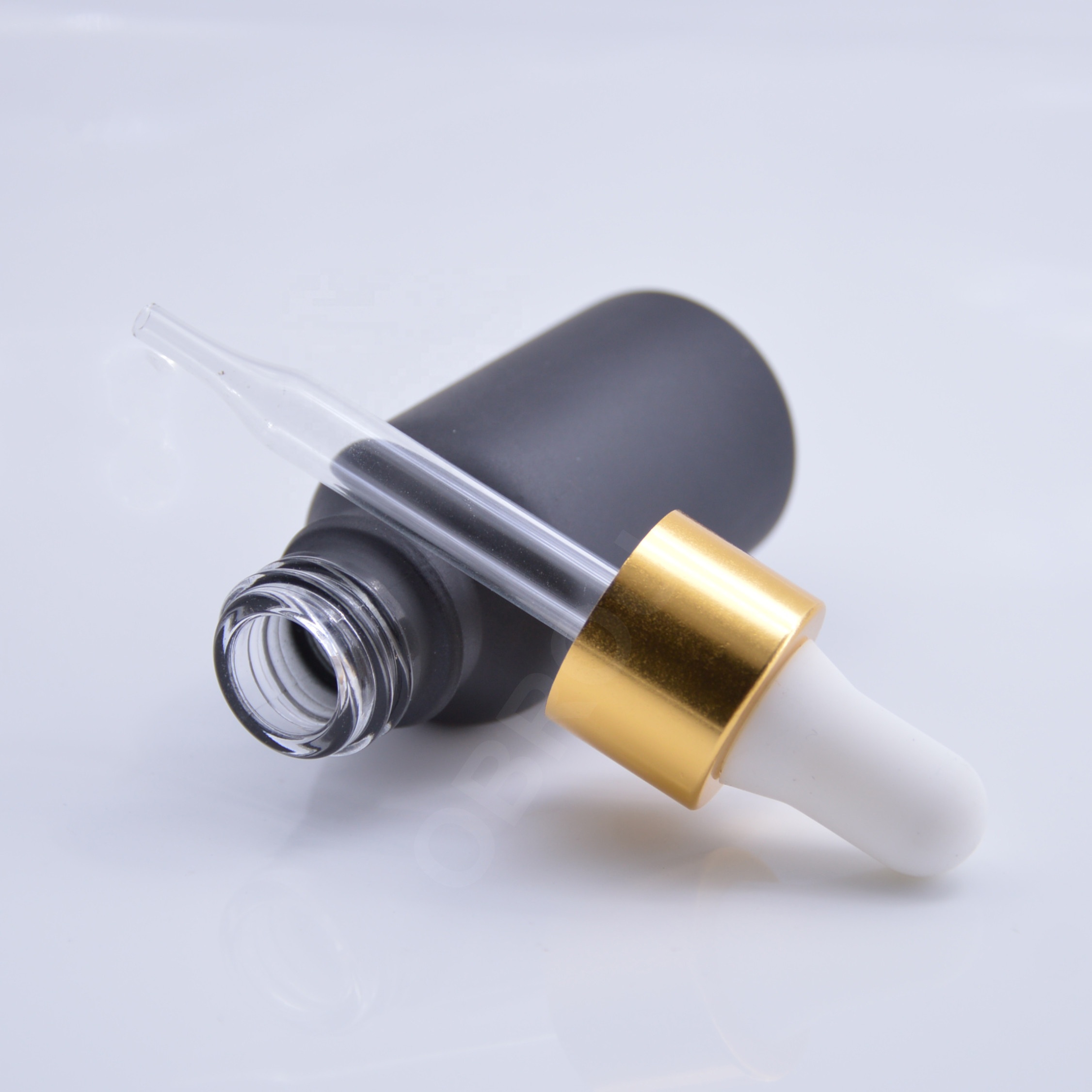 Wholesale frosted black glass dropper bottle 15ml 30ml 50ml 100ml
