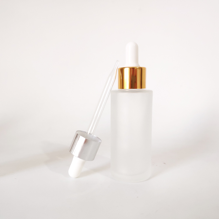 Wholesale frosted clear essential oil e liquid glass dropper bottle