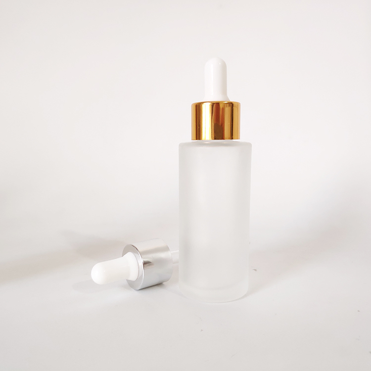 Wholesale frosted clear essential oil e liquid glass dropper bottle