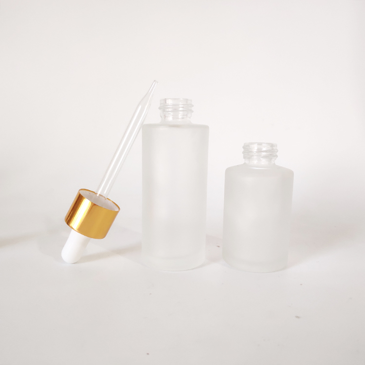 Wholesale frosted clear essential oil e liquid glass dropper bottle