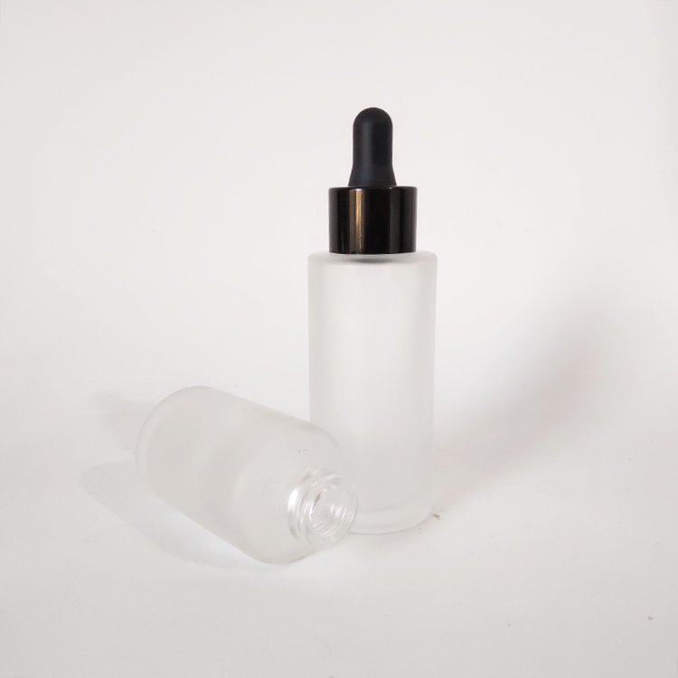 Wholesale frosted clear essential oil e liquid glass dropper bottle