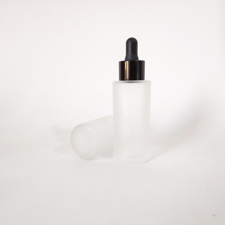 Wholesale frosted clear essential oil e liquid glass dropper bottle