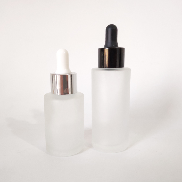 Wholesale frosted clear essential oil e liquid glass dropper bottle