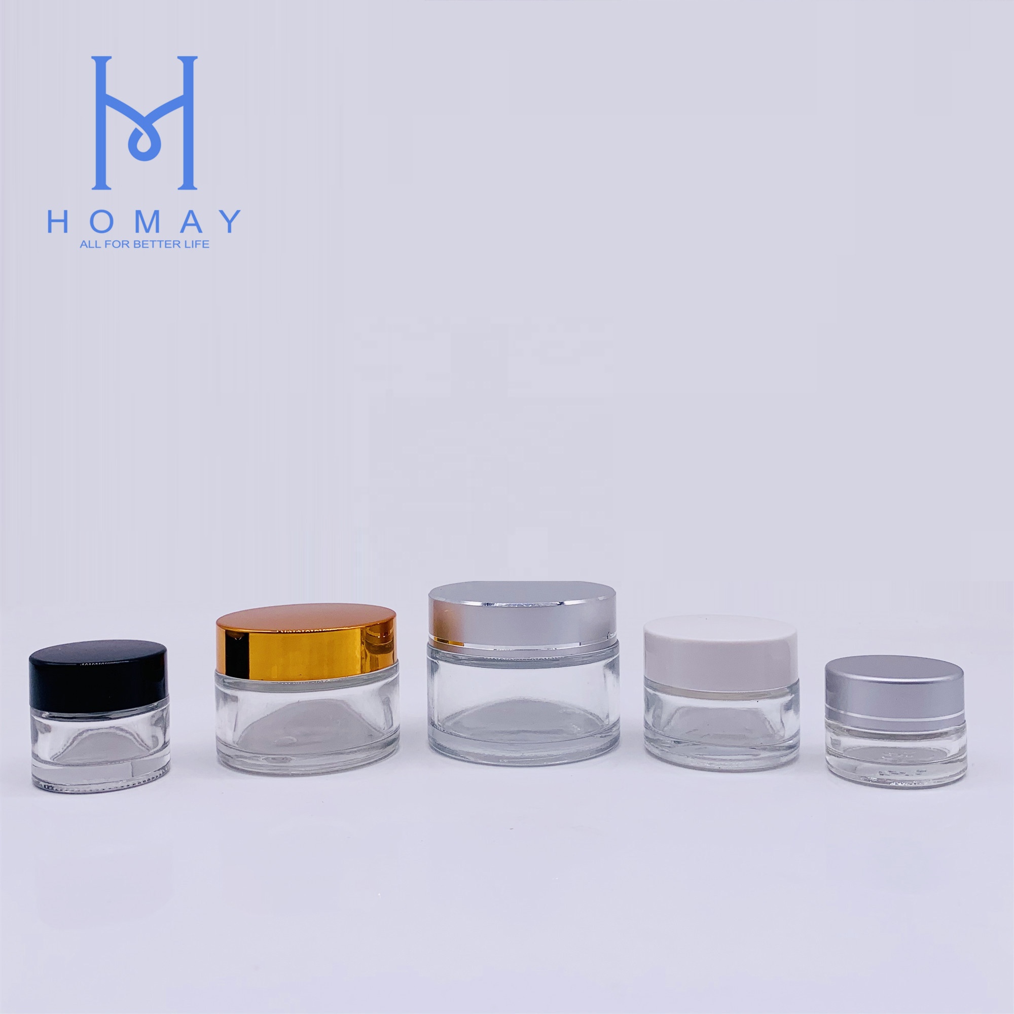 Wholesale glass cosmetic cream jar cosmetic bottle for personal care