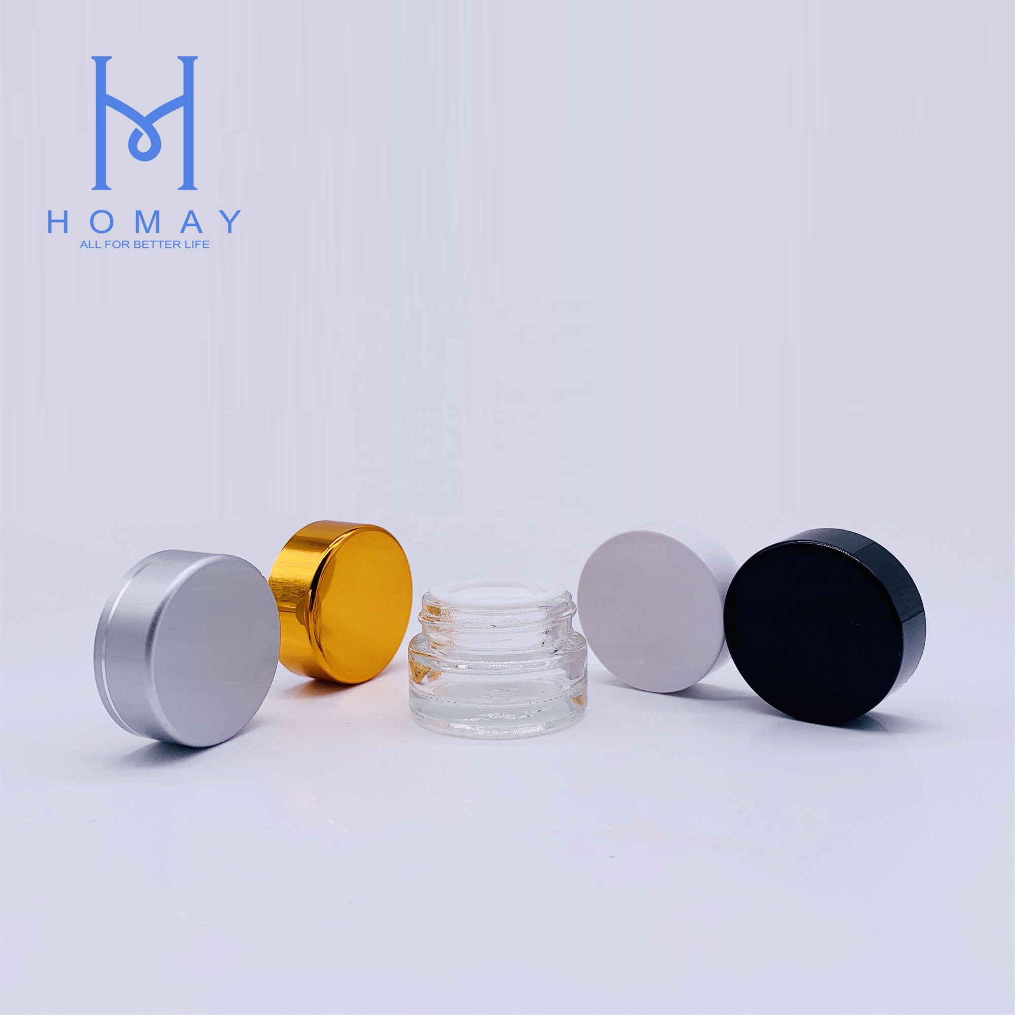 Wholesale glass cosmetic cream jar cosmetic bottle for personal care