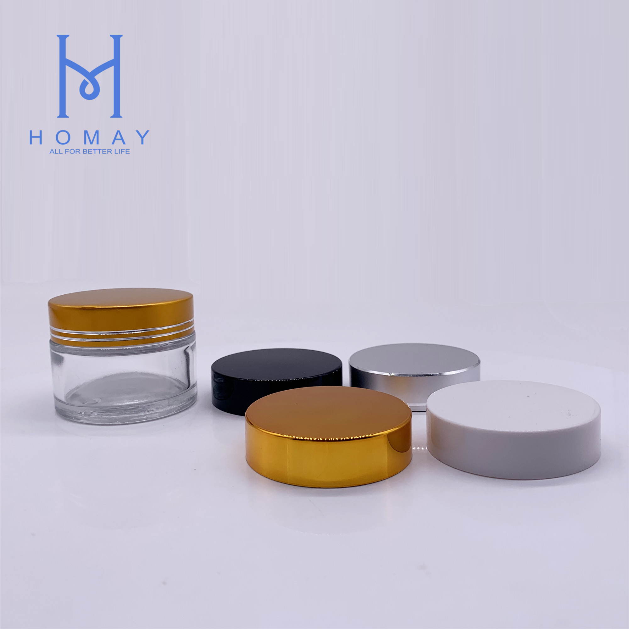 Wholesale glass cosmetic cream jar cosmetic bottle for personal care