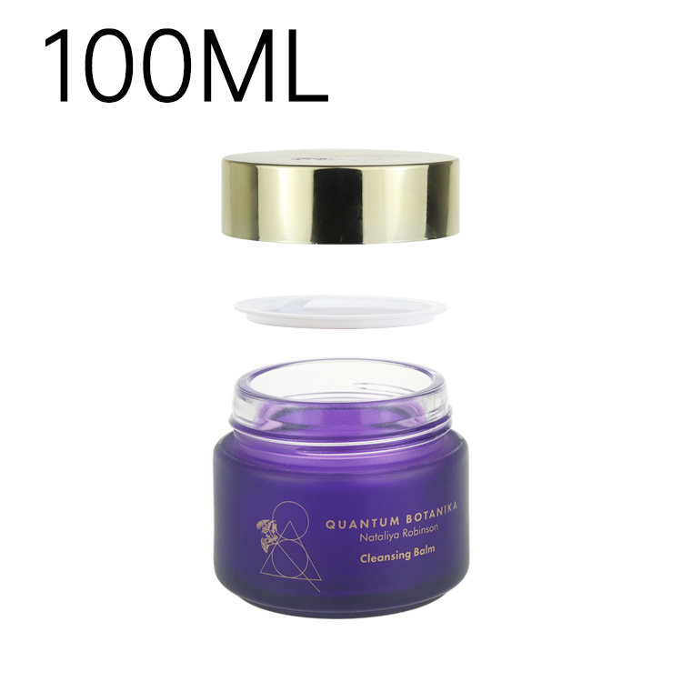 Wholesale glass cosmetic cream jars 8 oz glass jar 5g 10g 15g 30g 50g 100g 2oz 4oz 6oz with glod lid