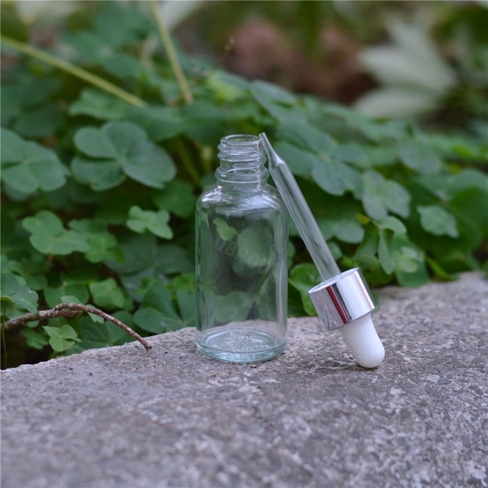 Wholesale glass dropper bottle 10ml 15ml 20ml 30ml 50ml clear amber black glass perfume essential oil bottle cosmetic bottles
