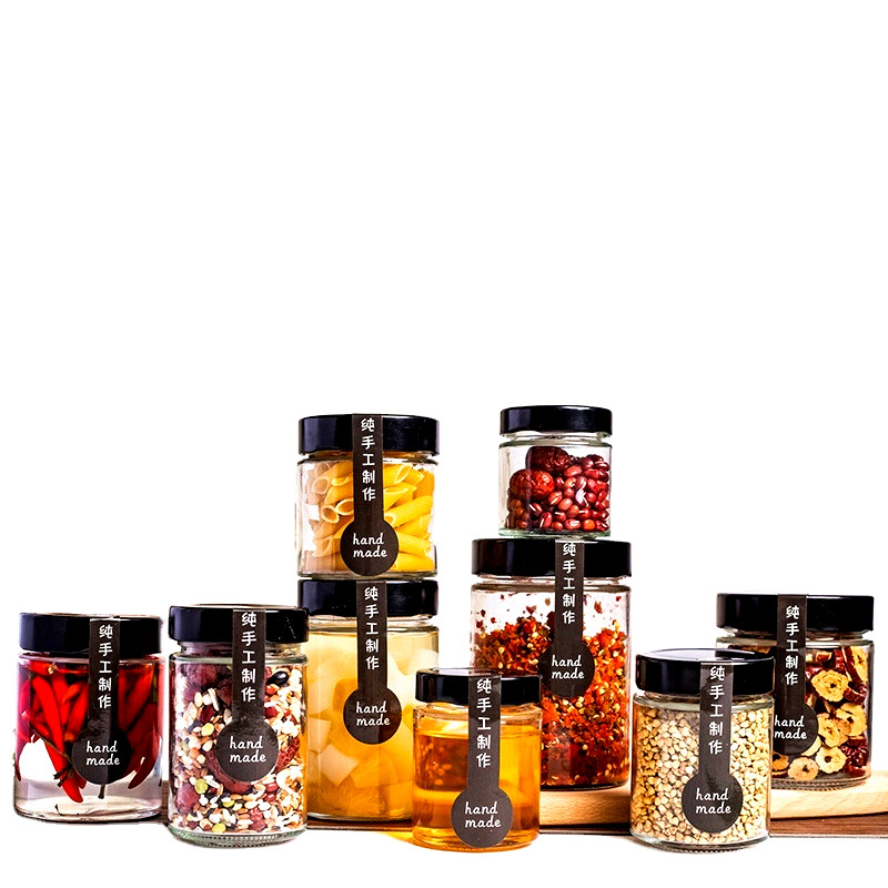 Wholesale glass jar food grade glass jar food storage glass jar