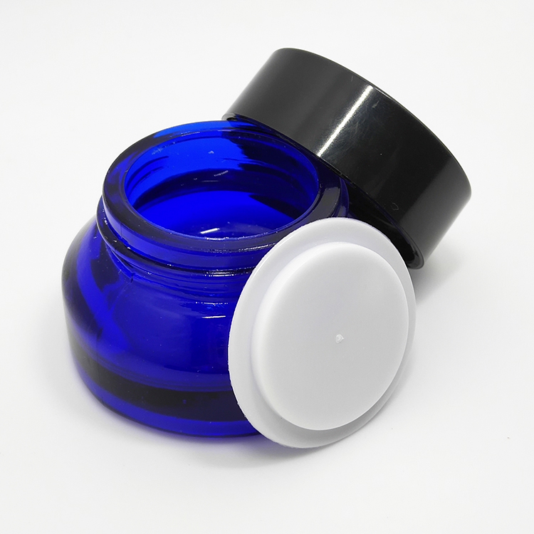 Wholesale glass jars in bulk 5g 10g 20g 30g 50g 100g 60ml 100ml gold metal lid empty cosmetic cream glass jar