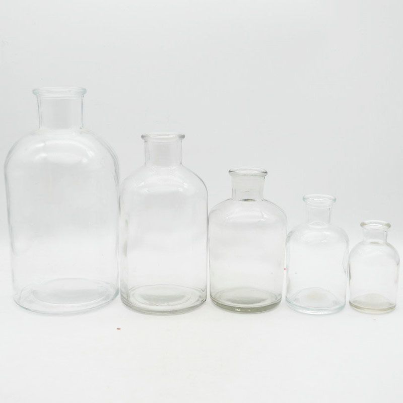 Wholesale glass reagent bottle customized high quality 60ml -1000ml pharmaceutical glass apothecary bottle