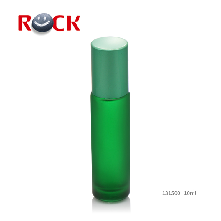 Wholesale green 10ml roll on bottle with metal roller