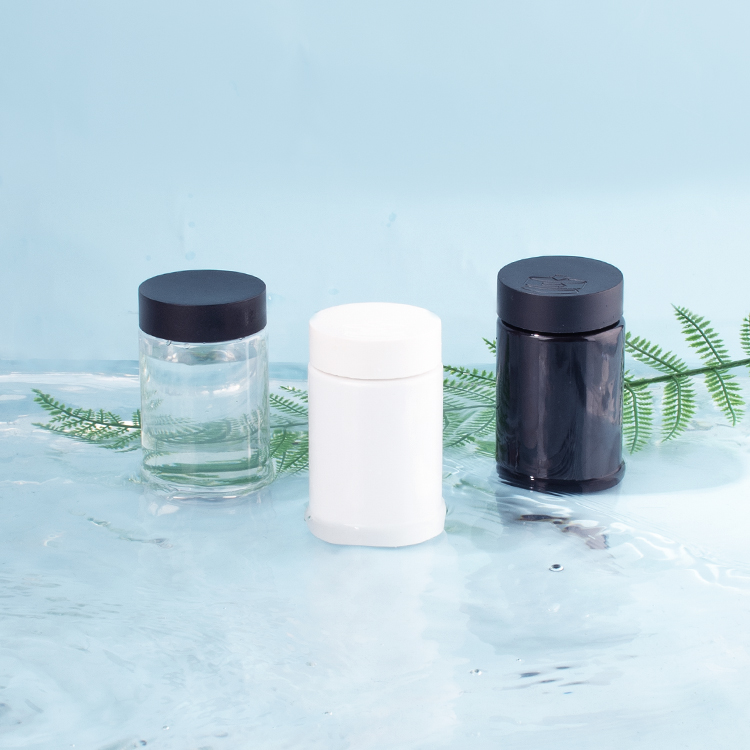 Wholesale hemp bottle child proof caps child proof jars with crc cap