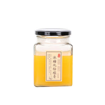 Wholesale hexagon glass bottle bulk honey jar glass jars bottles