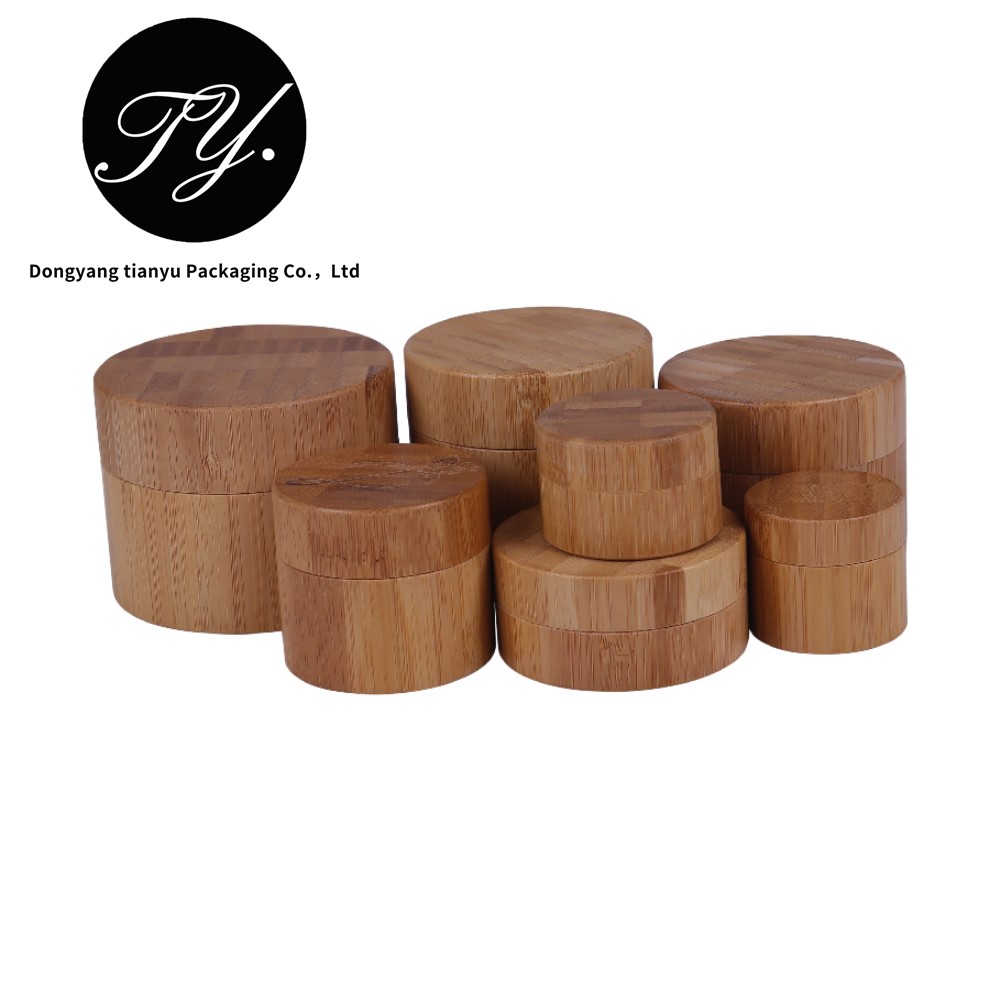 Wholesale high quality 100ml bamboo cream cosmetic jar pp inner bamboo pp cream jar