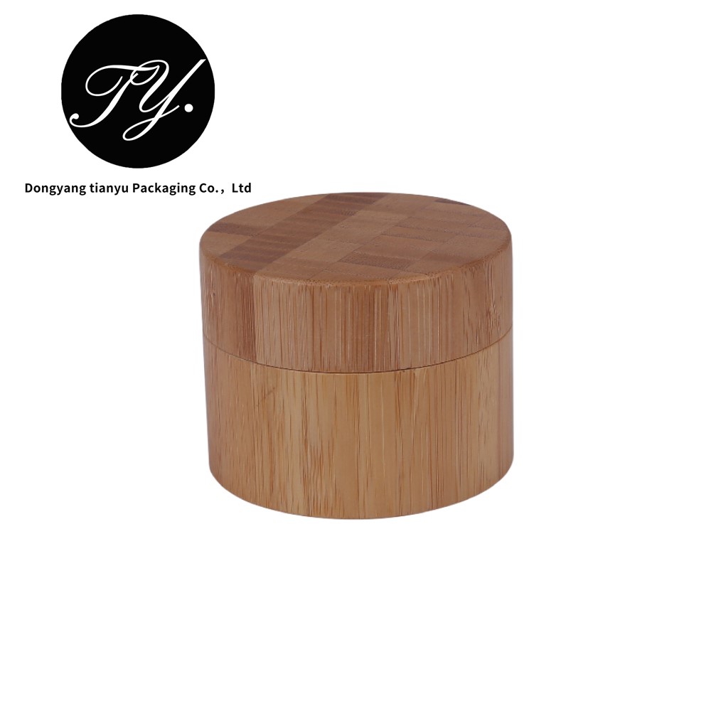 Wholesale high quality 100ml bamboo cream cosmetic jar pp inner bamboo pp cream jar