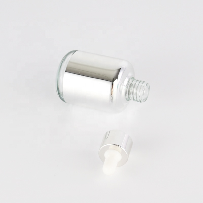 Wholesale high quality 50ml green color aluminum glass dropper bottle